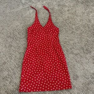 💜 2 for $30 / Ralph Lauren Red and White Floral Halter Dress